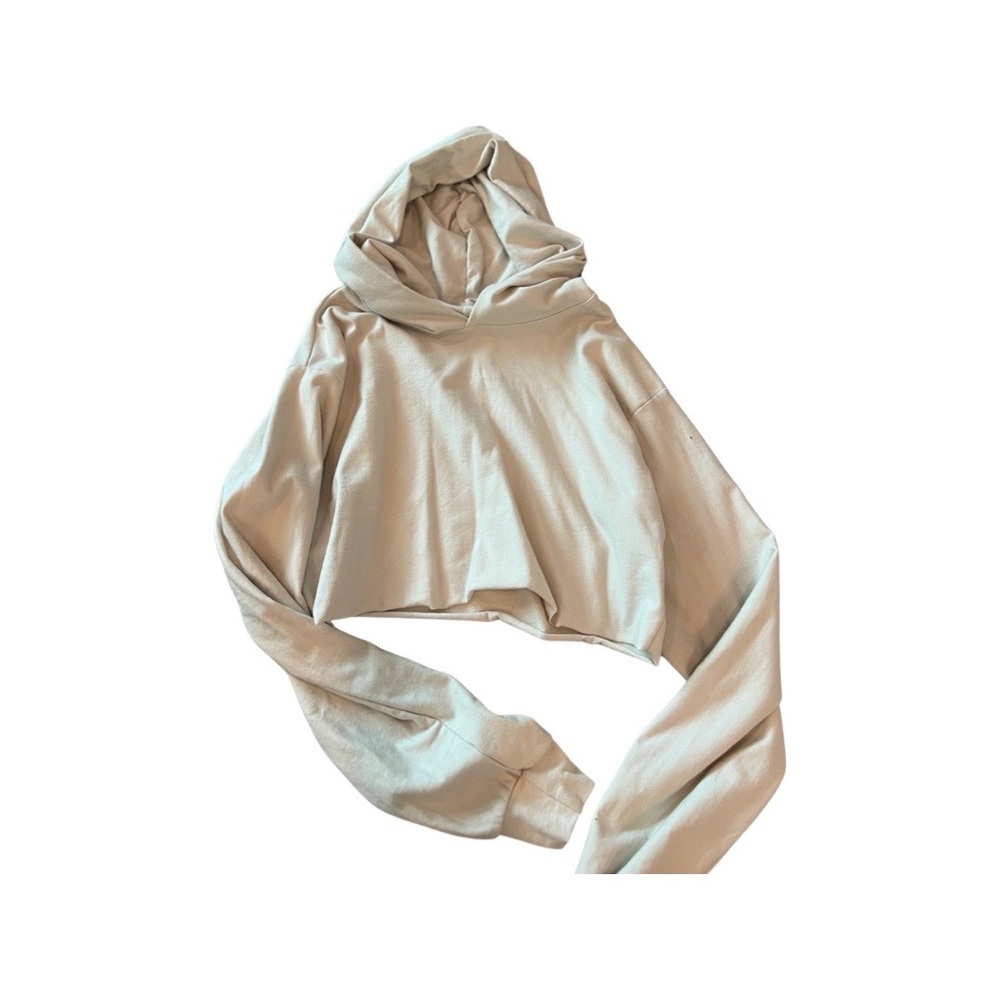 Cream crop top  sweatshirt (s)